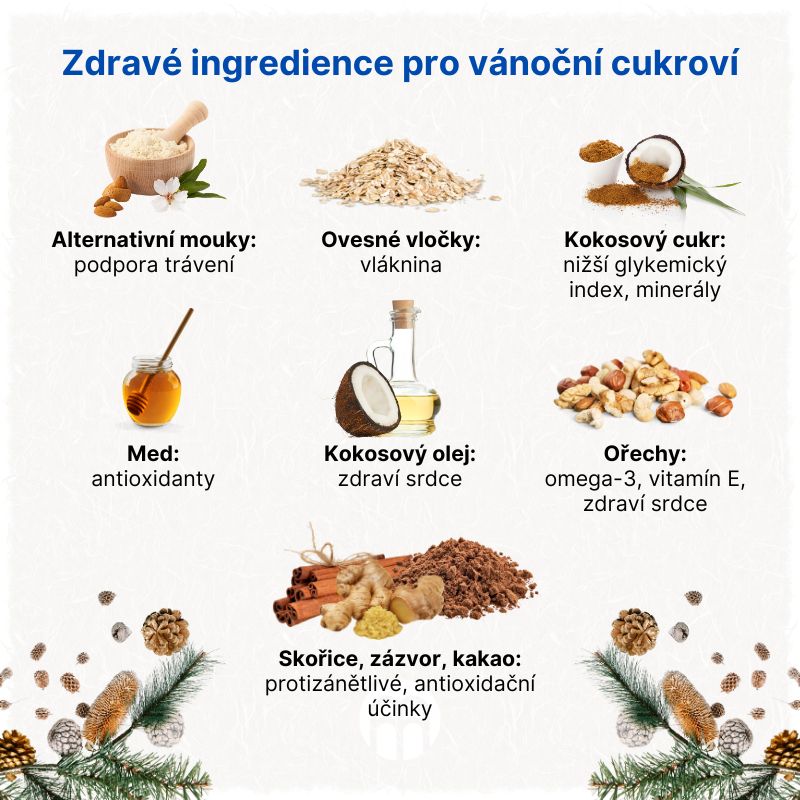 Zdravé ingredience pro vánoční cukroví